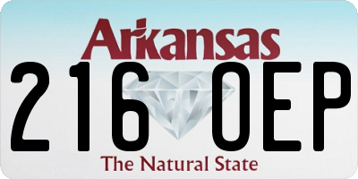 AR license plate 216OEP