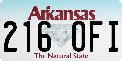 AR license plate 216OFI