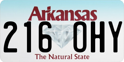AR license plate 216OHY