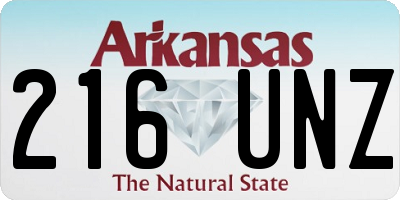 AR license plate 216UNZ