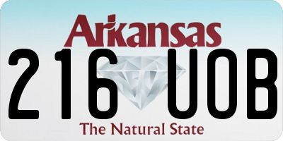 AR license plate 216UOB
