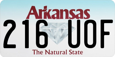 AR license plate 216UOF