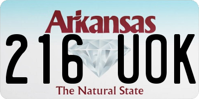 AR license plate 216UOK