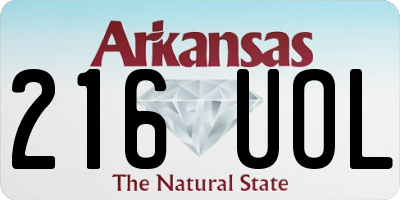 AR license plate 216UOL