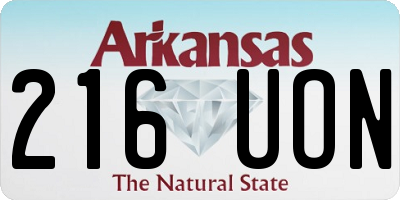 AR license plate 216UON