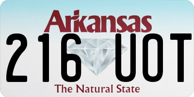 AR license plate 216UOT