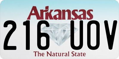 AR license plate 216UOV