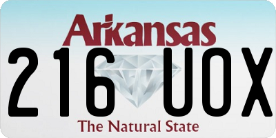 AR license plate 216UOX