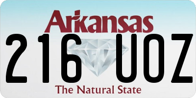 AR license plate 216UOZ