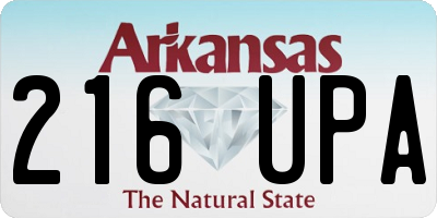 AR license plate 216UPA
