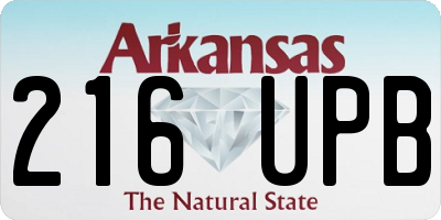 AR license plate 216UPB