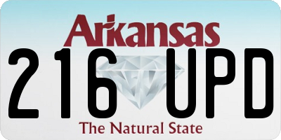 AR license plate 216UPD