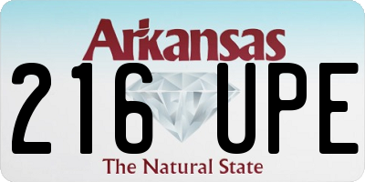 AR license plate 216UPE