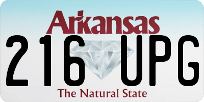 AR license plate 216UPG