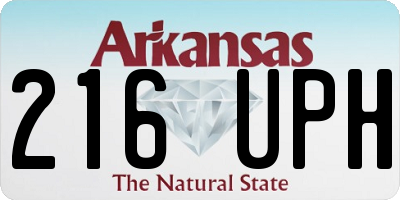 AR license plate 216UPH