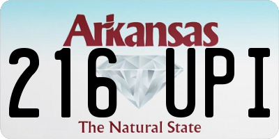 AR license plate 216UPI