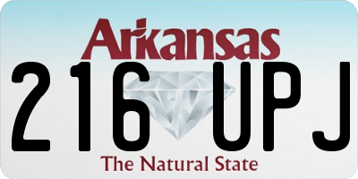 AR license plate 216UPJ