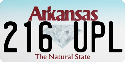AR license plate 216UPL