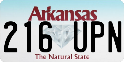 AR license plate 216UPN