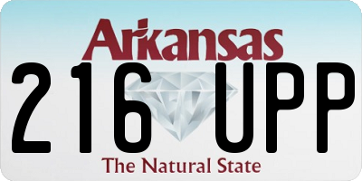 AR license plate 216UPP