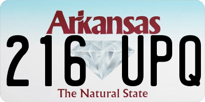 AR license plate 216UPQ