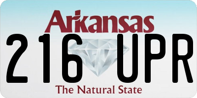 AR license plate 216UPR