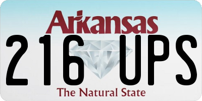 AR license plate 216UPS