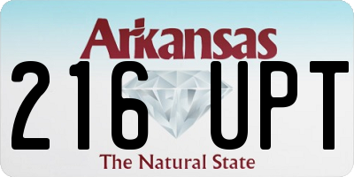 AR license plate 216UPT