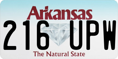 AR license plate 216UPW