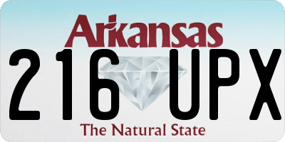 AR license plate 216UPX