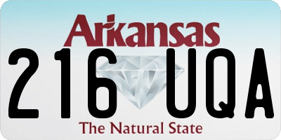 AR license plate 216UQA