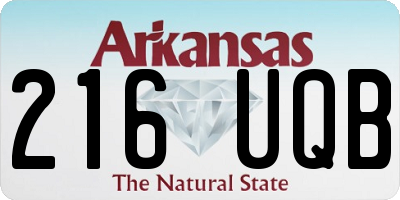 AR license plate 216UQB