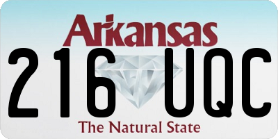 AR license plate 216UQC