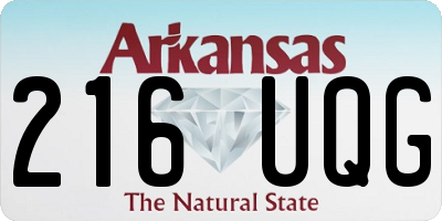AR license plate 216UQG