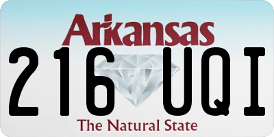 AR license plate 216UQI