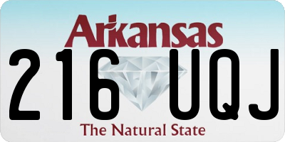 AR license plate 216UQJ