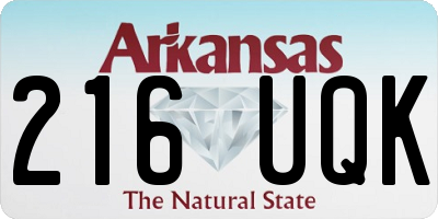AR license plate 216UQK