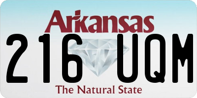 AR license plate 216UQM