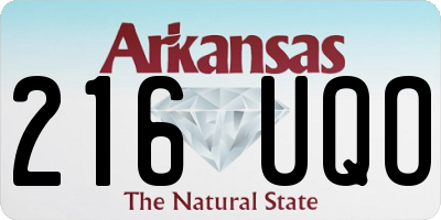 AR license plate 216UQO