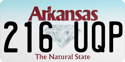 AR license plate 216UQP
