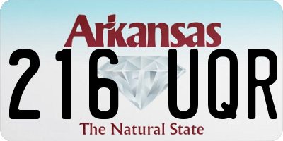 AR license plate 216UQR