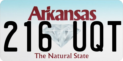 AR license plate 216UQT