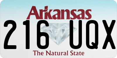 AR license plate 216UQX