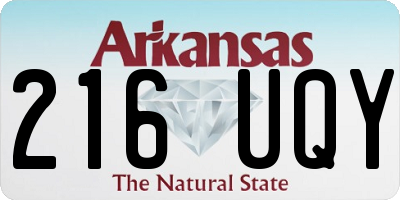 AR license plate 216UQY