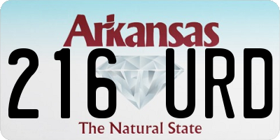 AR license plate 216URD