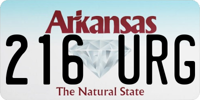 AR license plate 216URG