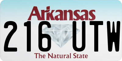 AR license plate 216UTW