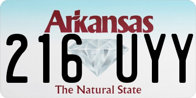 AR license plate 216UYY