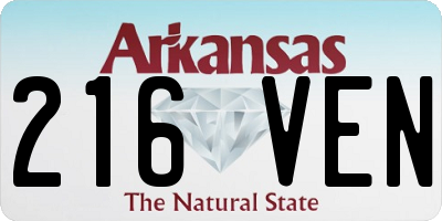 AR license plate 216VEN