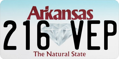 AR license plate 216VEP